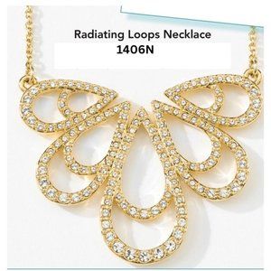 BNIB Touchstone Crystal Radiating Loops Necklace